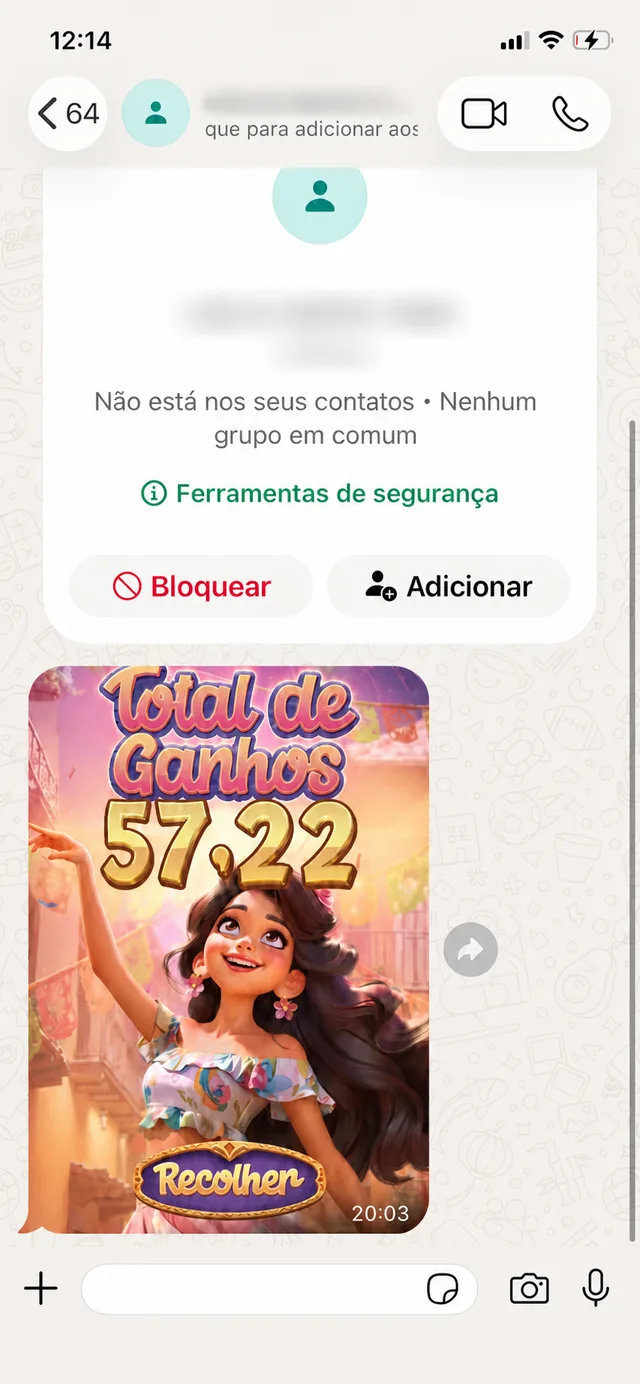 Relato de membro mostrando resultado de 57 reais